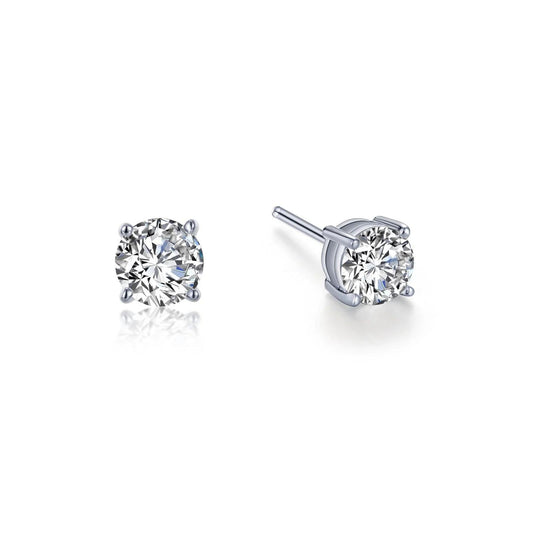 1 CTW Simulated Solitaire Stud Earrings - Warwick Jewelers