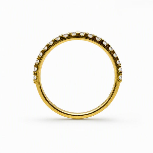 18K Yellow Gold Diamond Wedding Band
