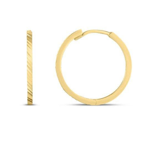 14K Gold Round Hoops - Warwick Jewelers