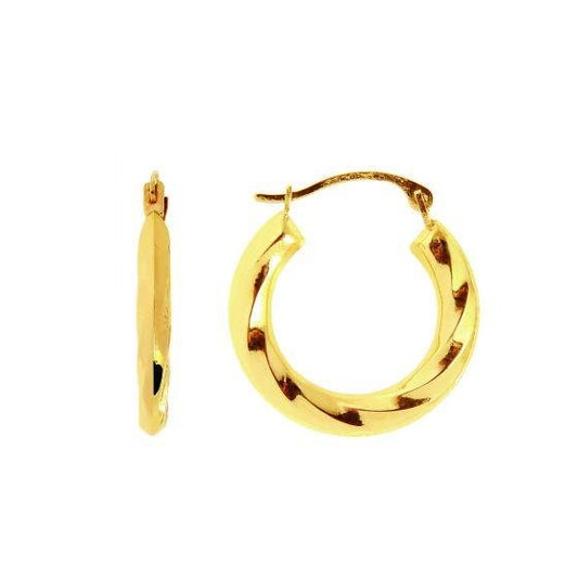 14K Gold Twist Hoops - Warwick Jewelers