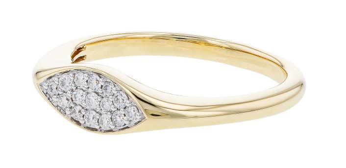 14k Two Toned Gold Marquise Shaped Diamond Ring - Warwick Jewelers