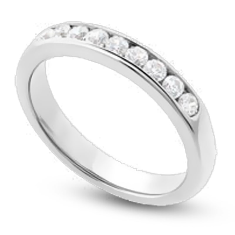 14k White Gold .11ctw Channel Anniversary Band - Warwick Jewelers