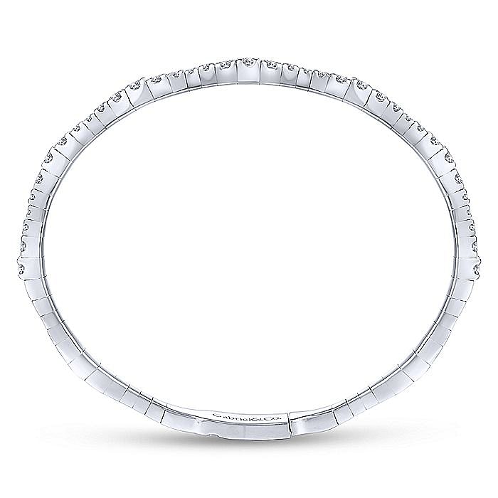 14K White Gold Diamond Bangle - Warwick Jewelers