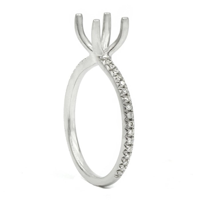 14k White Gold Diamond Enagement Ring - Warwick Jewelers