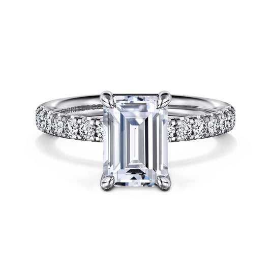 14k White Gold Diamond Engagement Ring - Warwick Jewelers