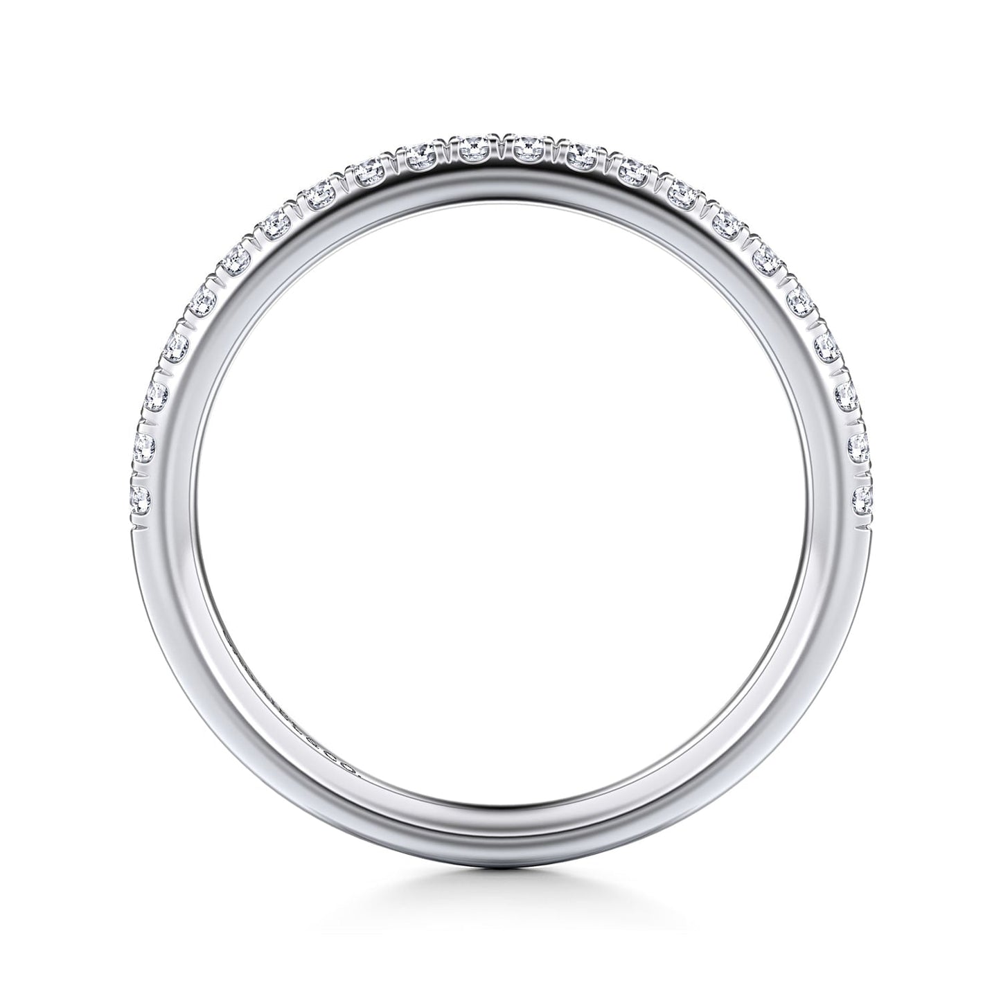 14K White Gold Diamond Wedding Band - Warwick Jewelers