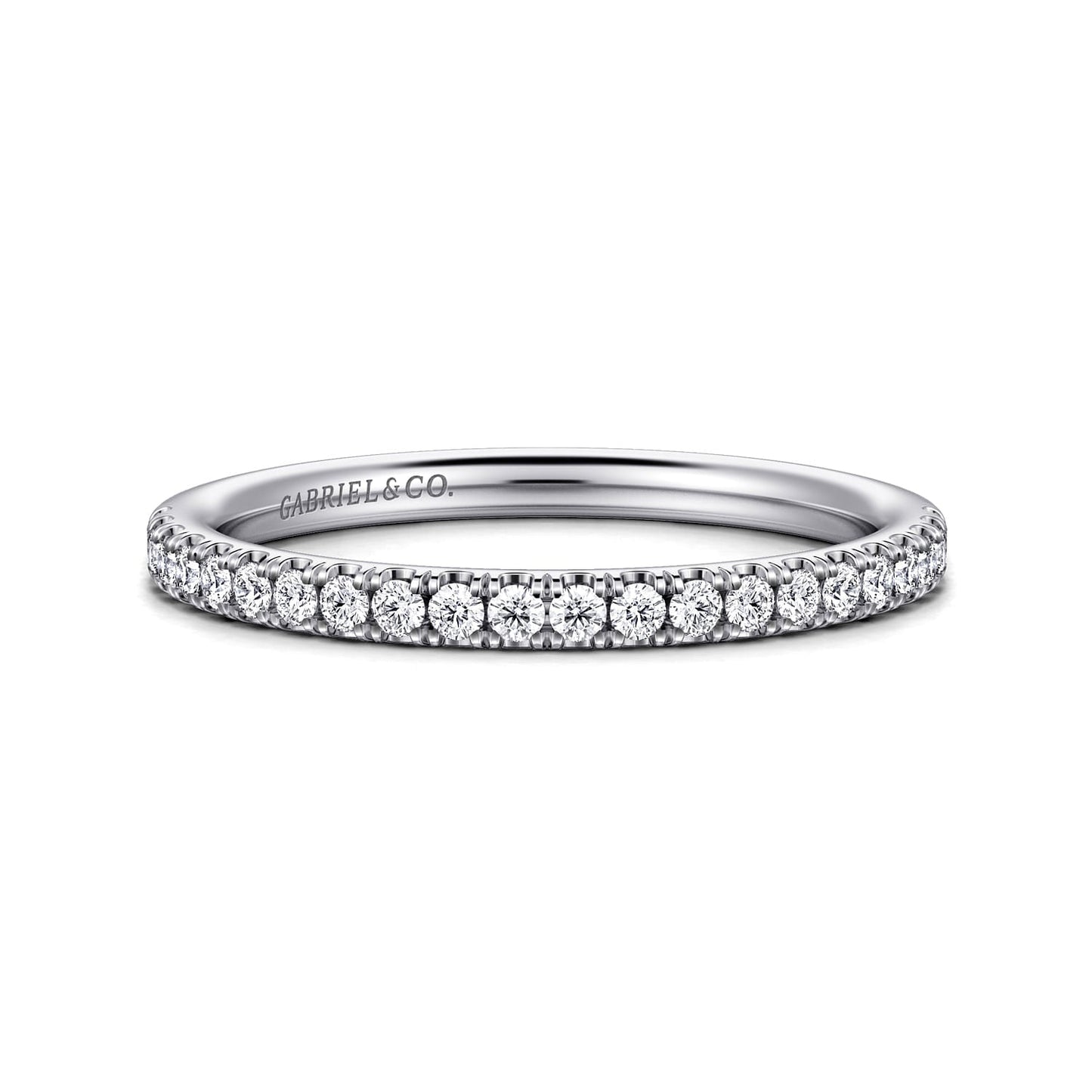 14K White Gold Diamond Wedding Band - Warwick Jewelers