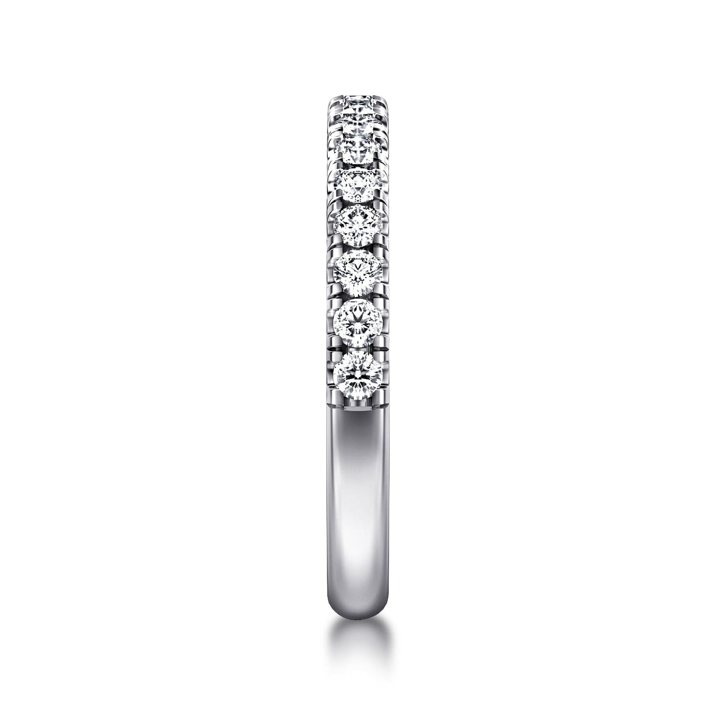 14K White Gold Diamond Wedding Band - Warwick Jewelers