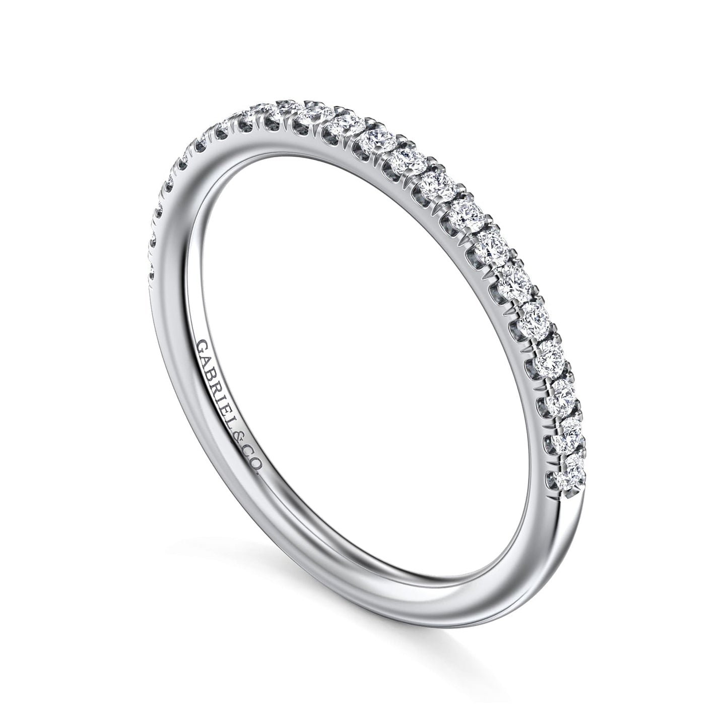 14K White Gold Diamond Wedding Band - Warwick Jewelers