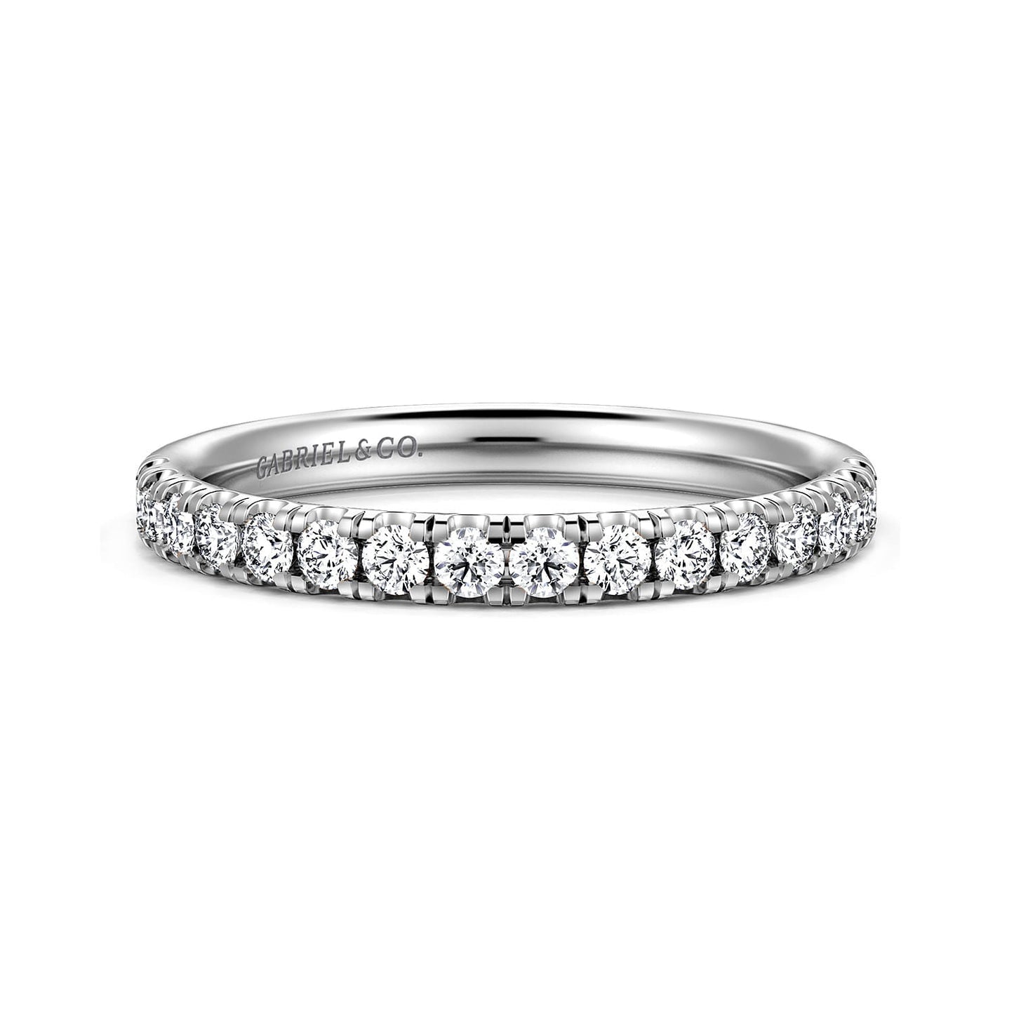 14K White Gold Diamond Wedding Band - Warwick Jewelers