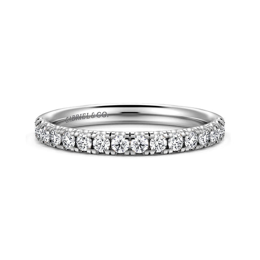 14K White Gold Diamond Wedding Band - Warwick Jewelers