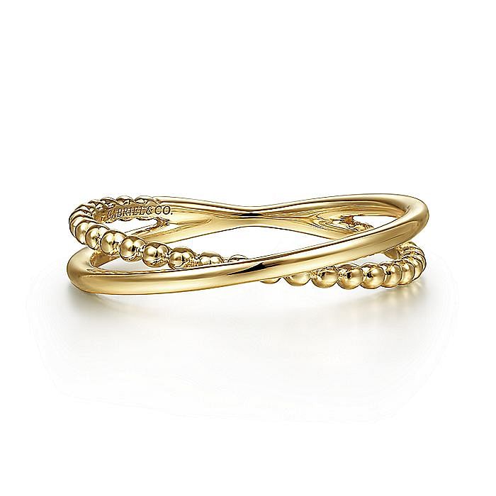 14K Yellow Gold Bujukan Criss Cross Ring - Warwick Jewelers