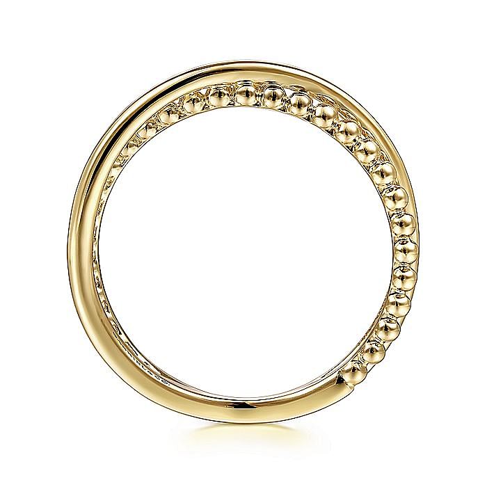 14K Yellow Gold Bujukan Criss Cross Ring - Warwick Jewelers