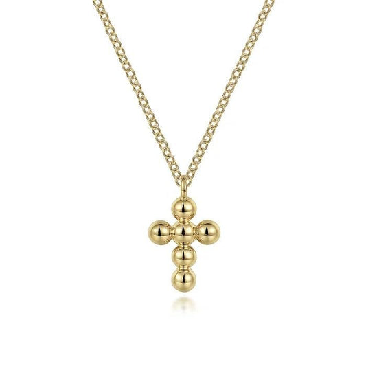 14K Yellow Gold Bujukan Cross Pendant Necklace - Warwick Jewelers