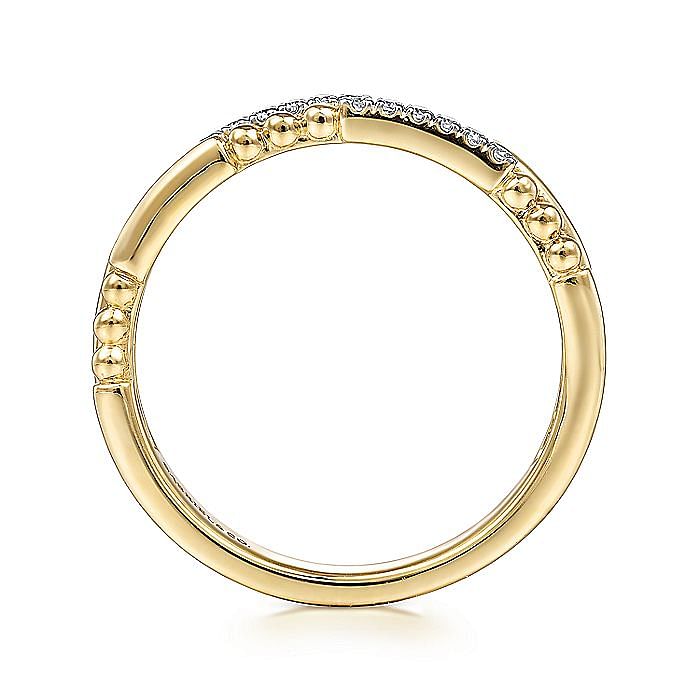 14K Yellow Gold Bujukan Diamond Stackable Ring - Warwick Jewelers