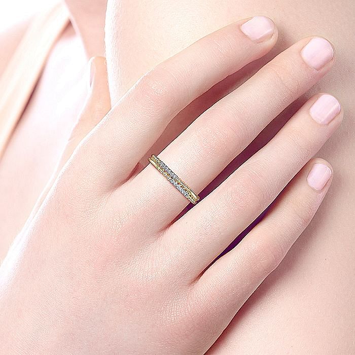 14K Yellow Gold Bujukan Diamond Stackable Ring - Warwick Jewelers