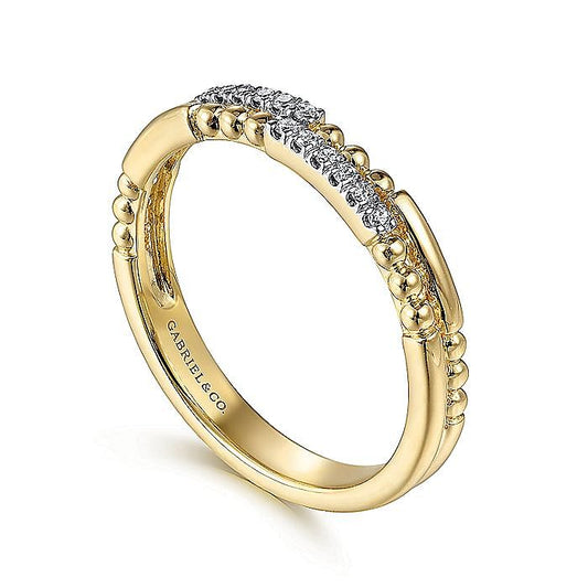 14K Yellow Gold Bujukan Diamond Stackable Ring - Warwick Jewelers