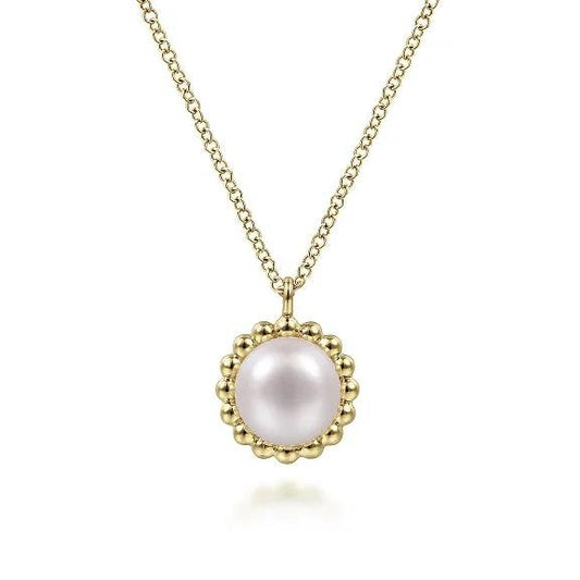 14K Yellow Gold Bujukan Pearl Pendant Necklace - Warwick Jewelers