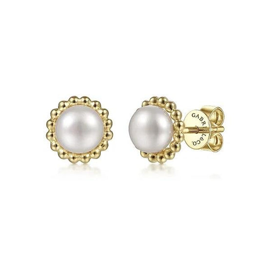 14K Yellow Gold Bujukan Pearl Stud Earrings - Warwick Jewelers