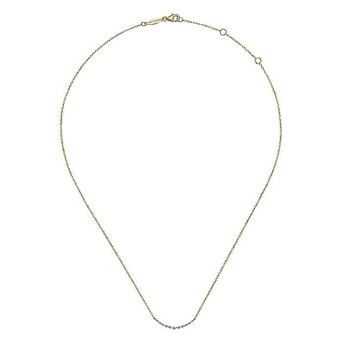 14K Yellow Gold Diamond Curved Bar Necklace - Warwick Jewelers