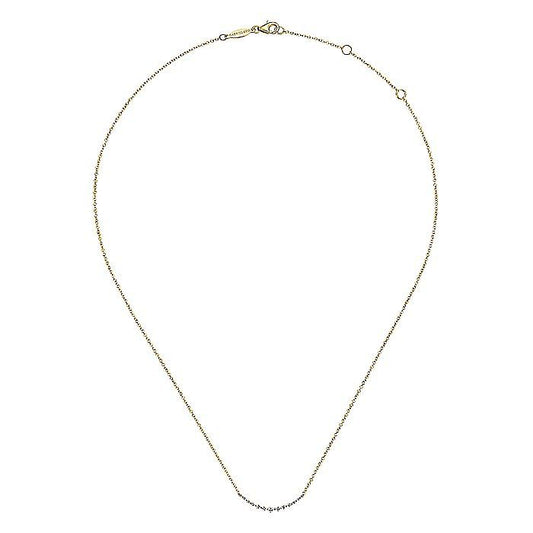 14K Yellow Gold Diamond Curved Bar Necklace - Warwick Jewelers