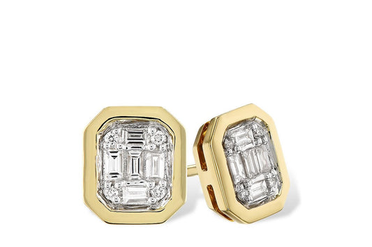14K Yellow Gold Diamond Studs - Warwick Jewelers