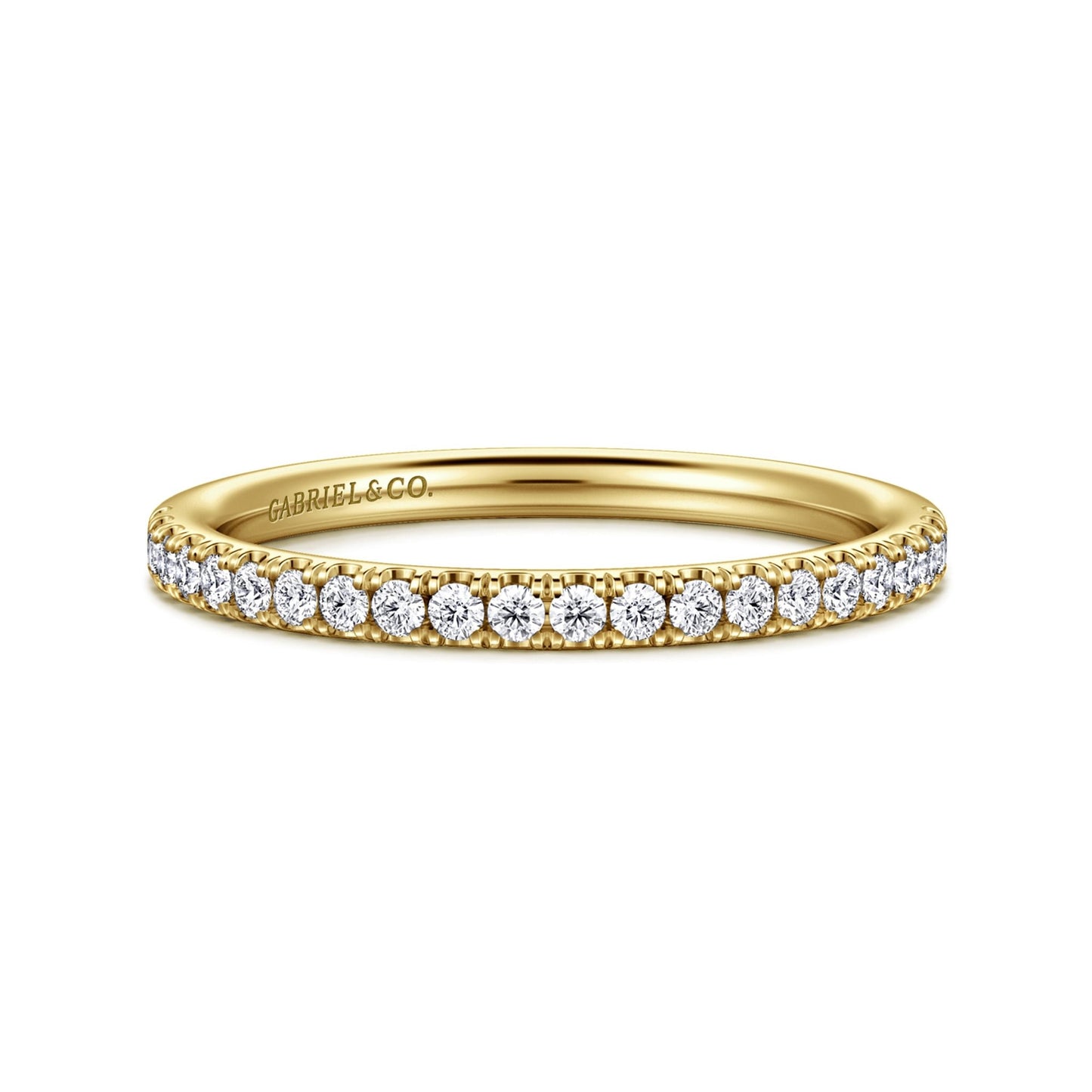 14K Yellow Gold Diamond Wedding Band - Warwick Jewelers