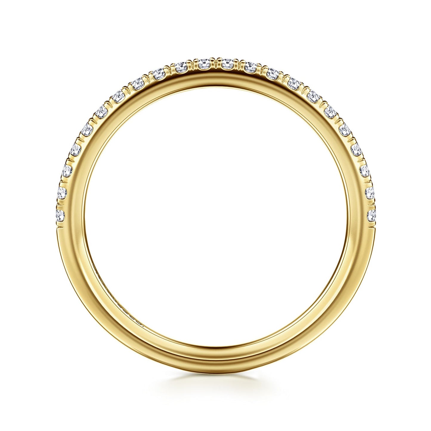 14K Yellow Gold Diamond Wedding Band - Warwick Jewelers
