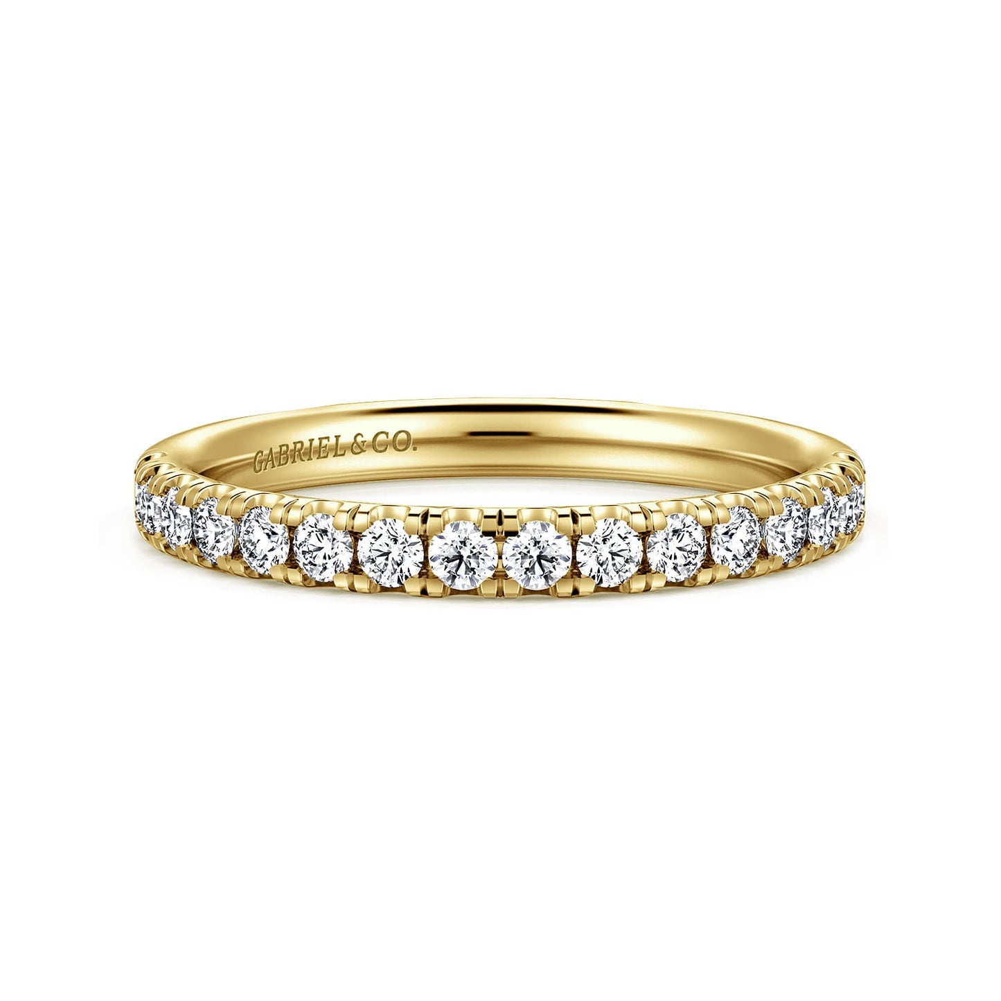 14K Yellow Gold Diamond Wedding Band - Warwick Jewelers