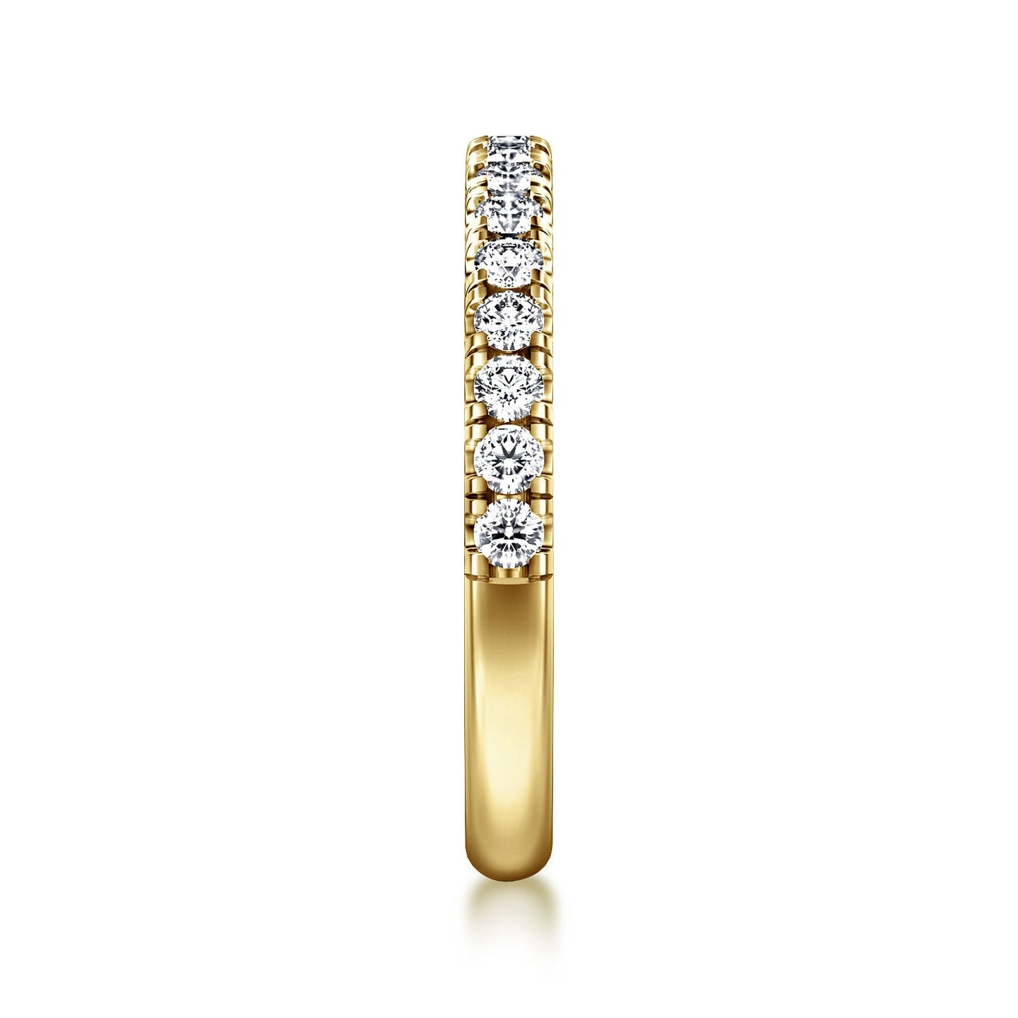 14K Yellow Gold Diamond Wedding Band - Warwick Jewelers