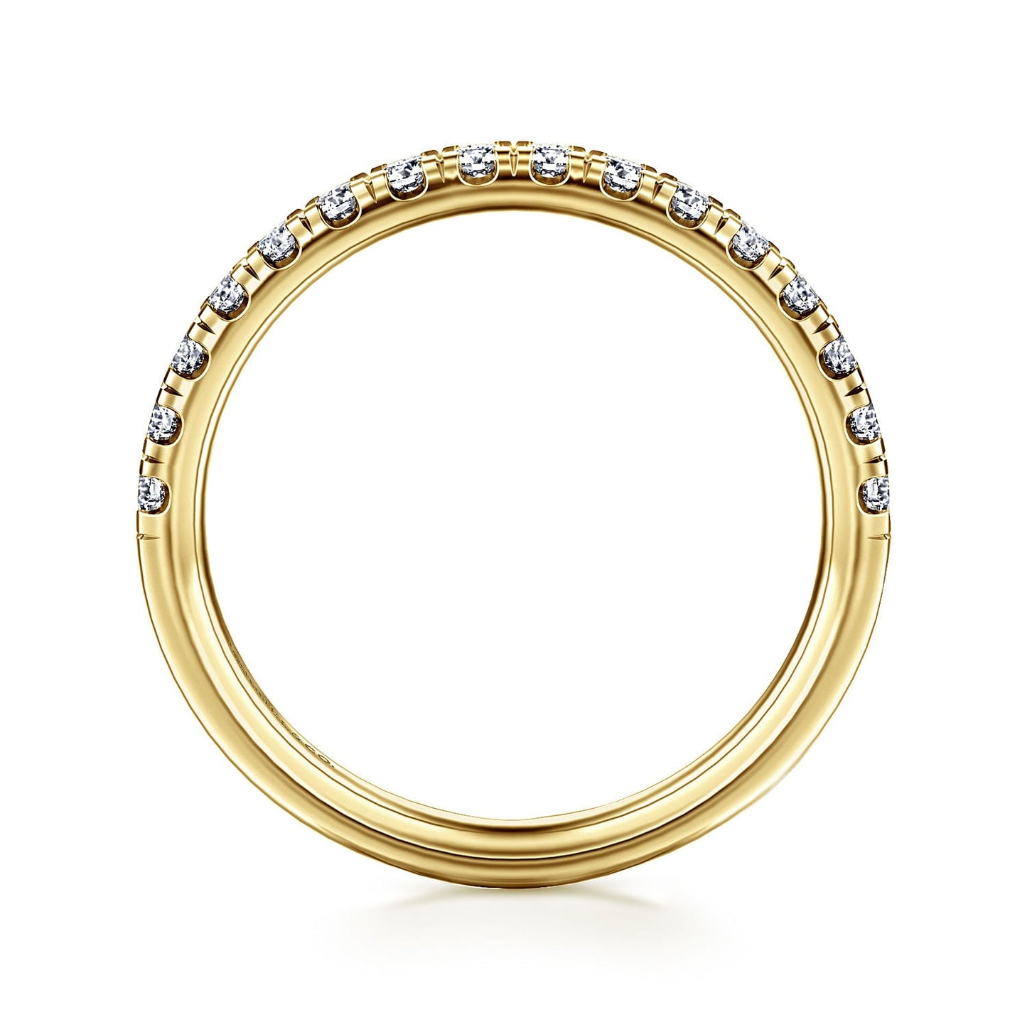 14K Yellow Gold Diamond Wedding Band - Warwick Jewelers