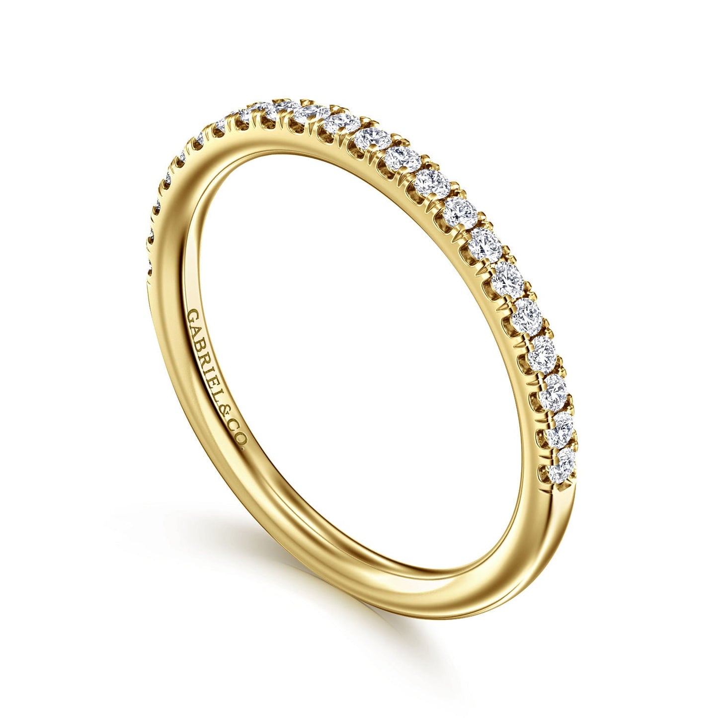 14K Yellow Gold Diamond Wedding Band - Warwick Jewelers