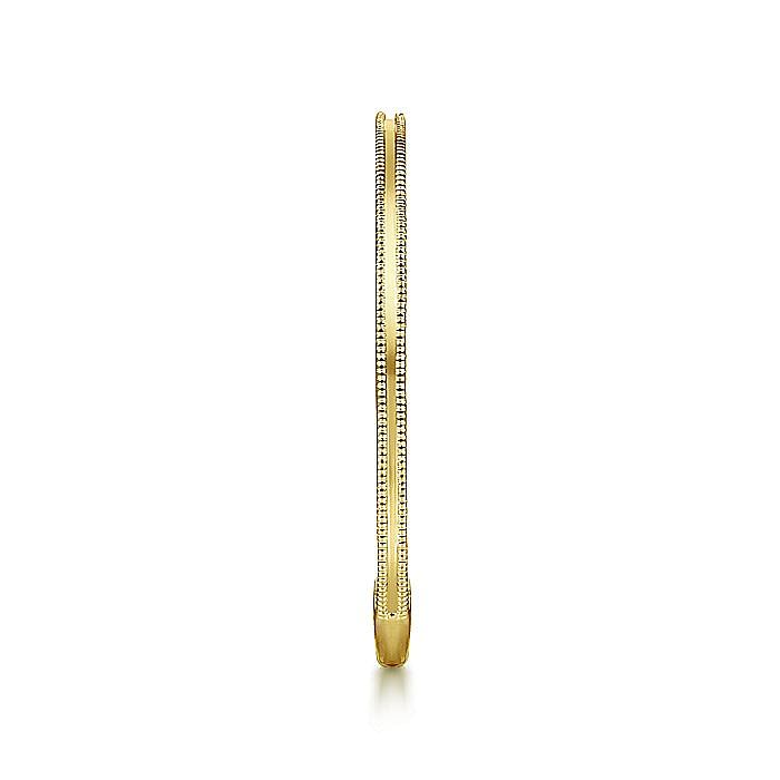 14K Yellow Gold Engraved Milgrain Slim Stackable Ring - Warwick Jewelers