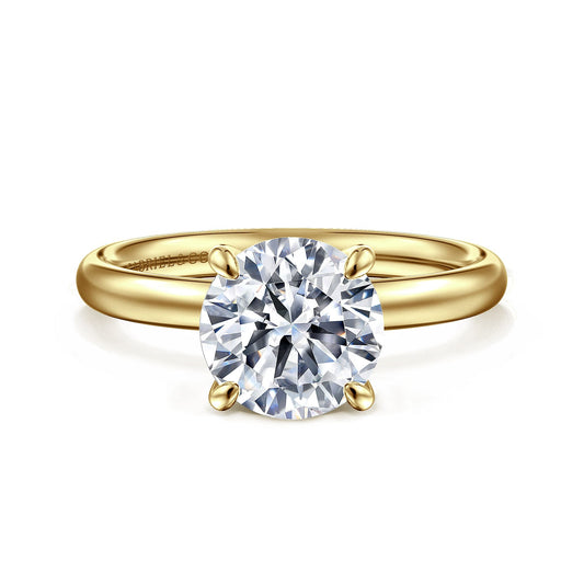 14K Yellow Gold Solitaire Engagement Ring - Warwick Jewelers