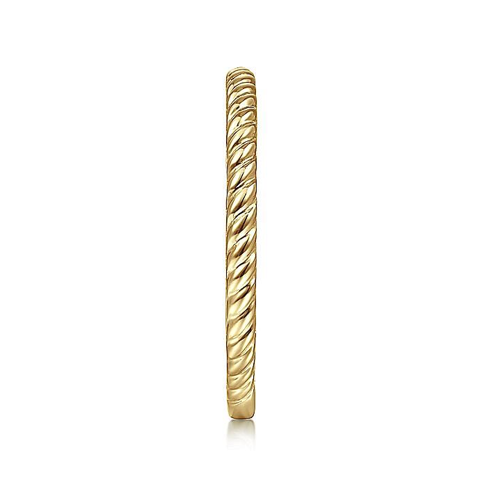14K Yellow Gold Twisted Rope Stackable Ring - Warwick Jewelers