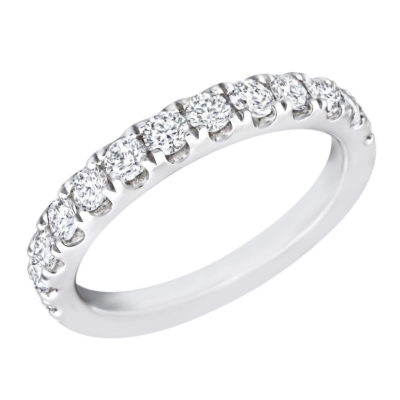 18K White Gold Anniversary Wedding Band - Warwick Jewelers