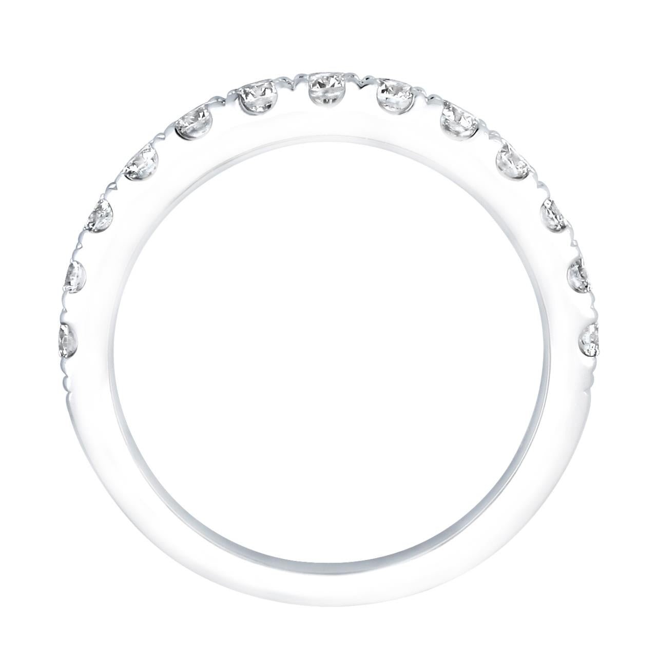 18K White Gold Anniversary Wedding Band - Warwick Jewelers