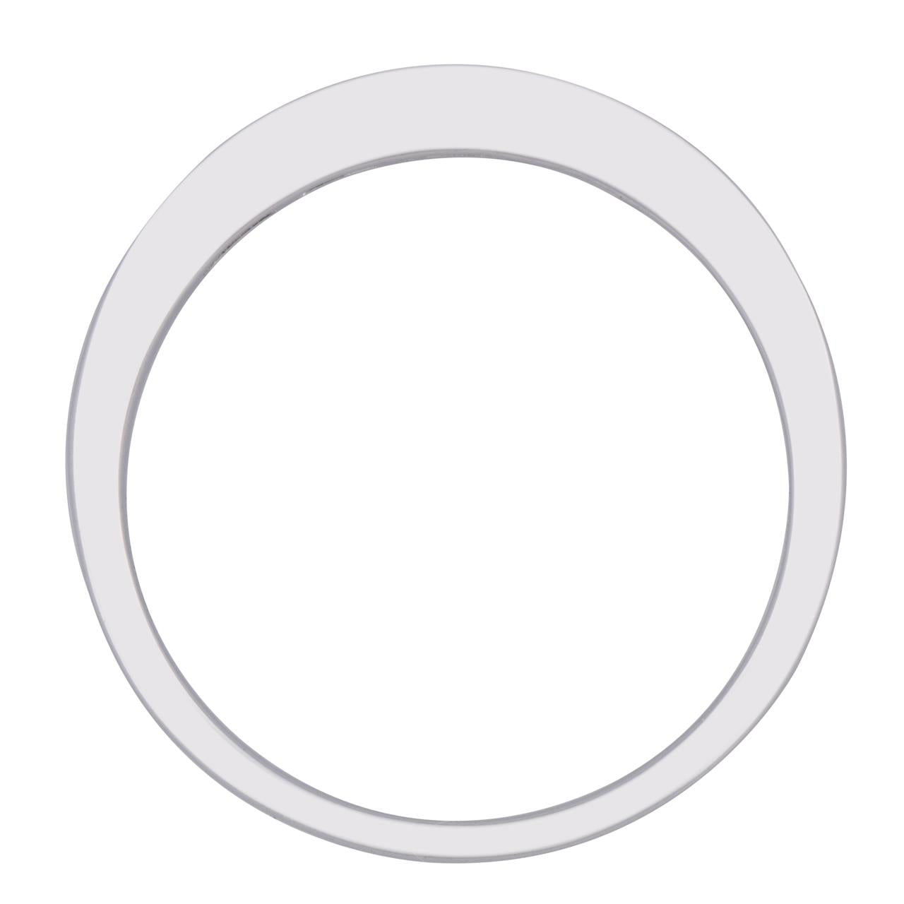 18k White Gold Channel Set Princess Wedding Band - Warwick Jewelers