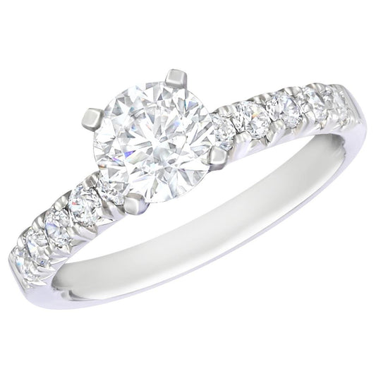 18k White Gold Diamond Engagement Ring - Warwick Jewelers