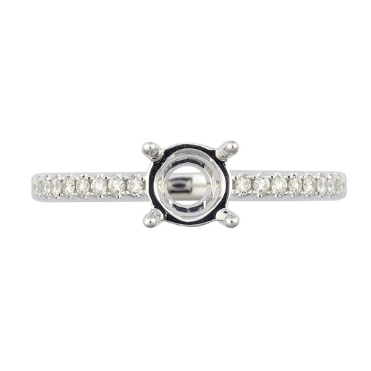 18k White Gold Diamond Engagement Ring - Warwick Jewelers