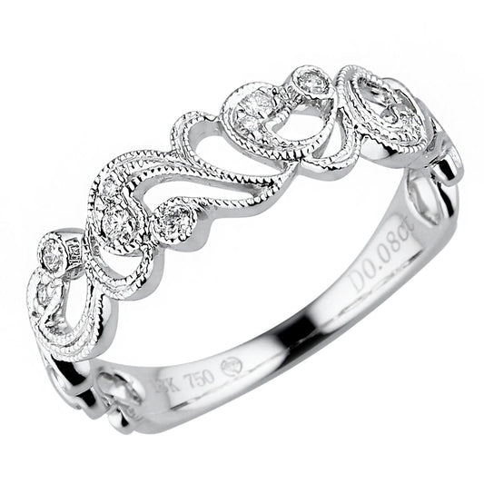 18k White Gold Free Form Ring - Warwick Jewelers