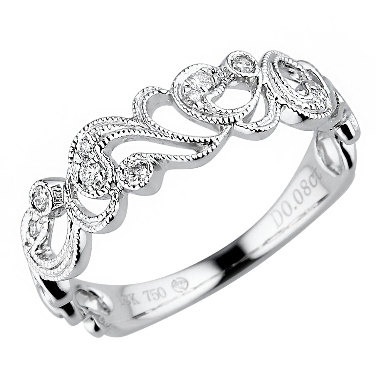18k White Gold Free Form Ring - Warwick Jewelers