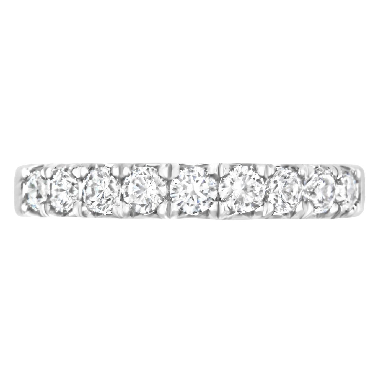 18k White Gold French Cut Wedding Band - Warwick Jewelers