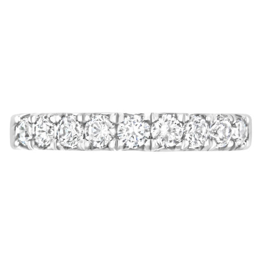 18k White Gold French Cut Wedding Band - Warwick Jewelers