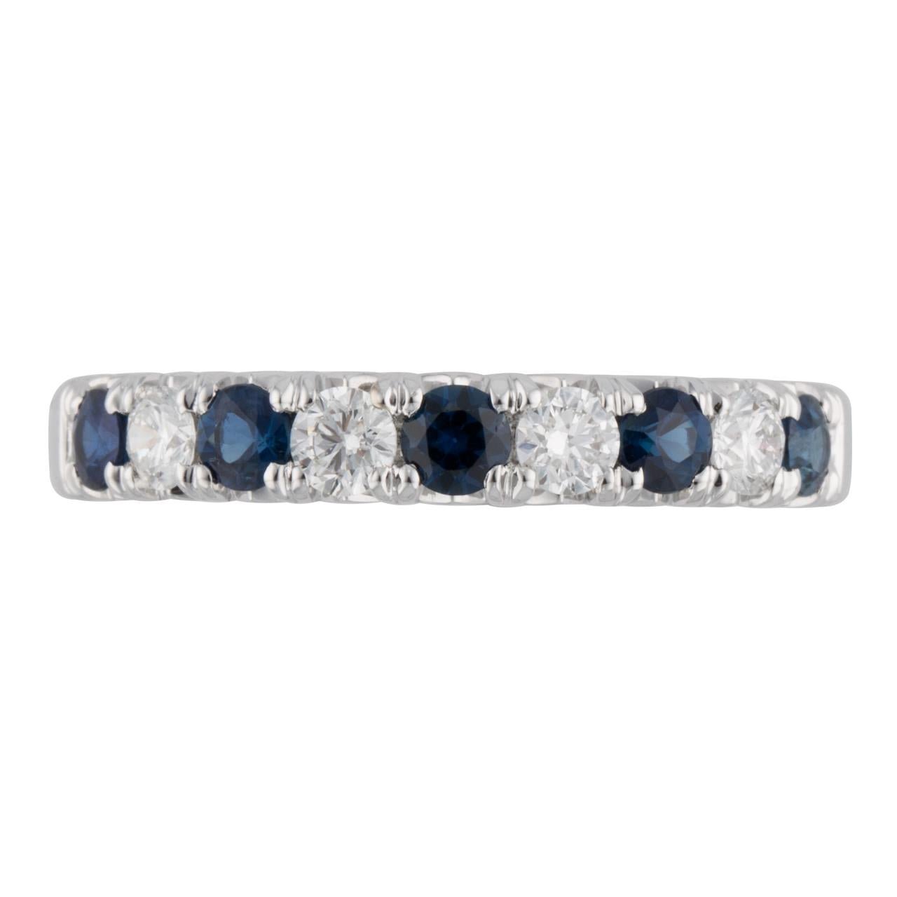 18k White Gold Sapphire and Diamond Ring - Warwick Jewelers