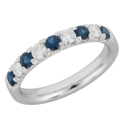 18k White Gold Sapphire and Diamond Ring - Warwick Jewelers