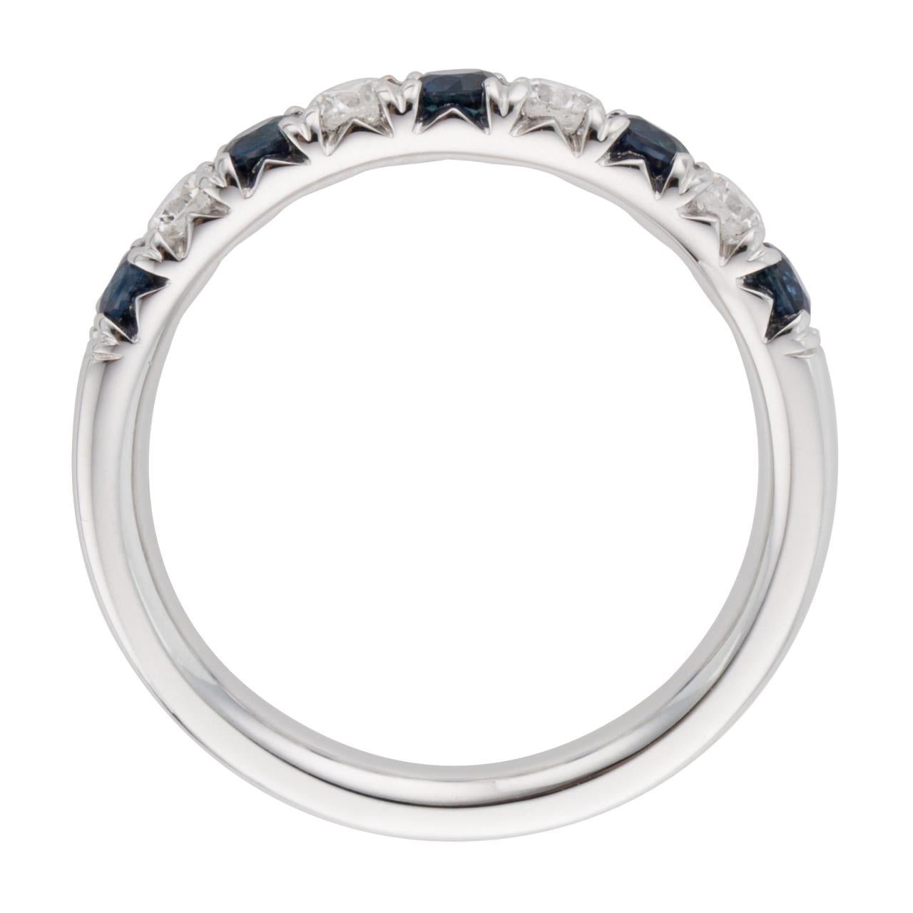 18k White Gold Sapphire and Diamond Ring - Warwick Jewelers