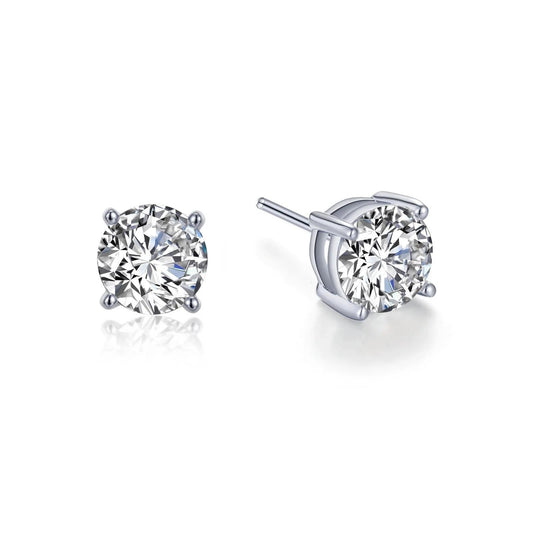 2.5 CTW Solitaire Simulated Stud Earrings - Warwick Jewelers