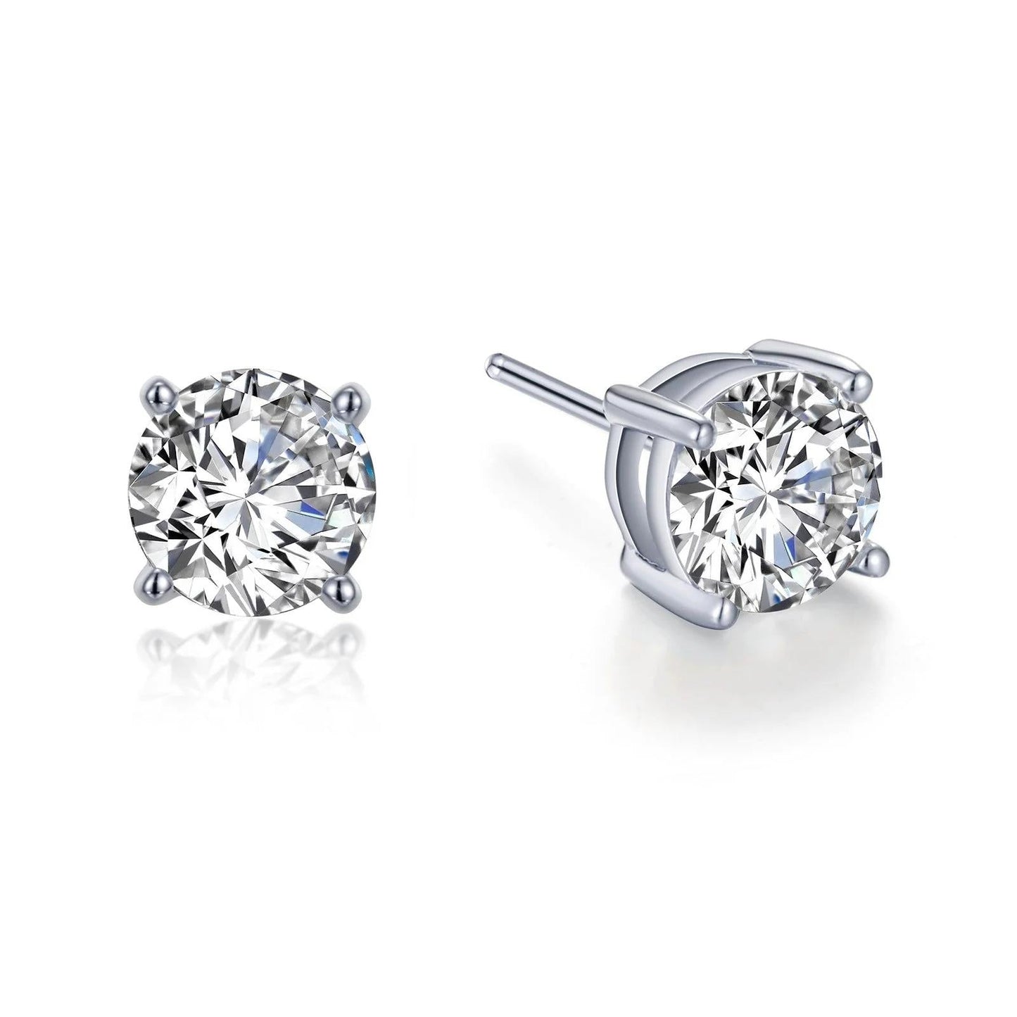 4 CTW Solitaire Simulated Stud Earrings - Warwick Jewelers