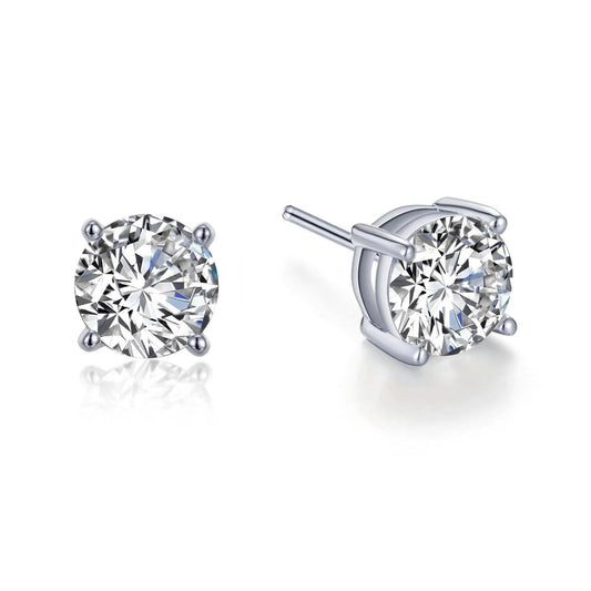 4 CTW Solitaire Simulated Stud Earrings - Warwick Jewelers